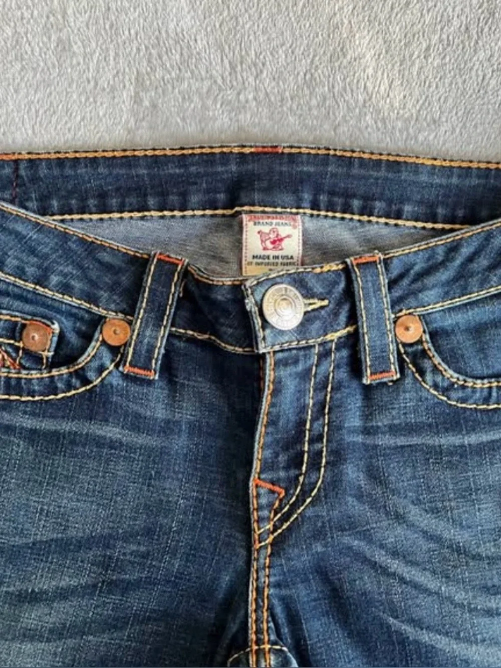 True Religion Blue Bootcut Jeans - Picture 2 of 4